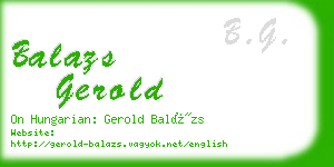 balazs gerold business card